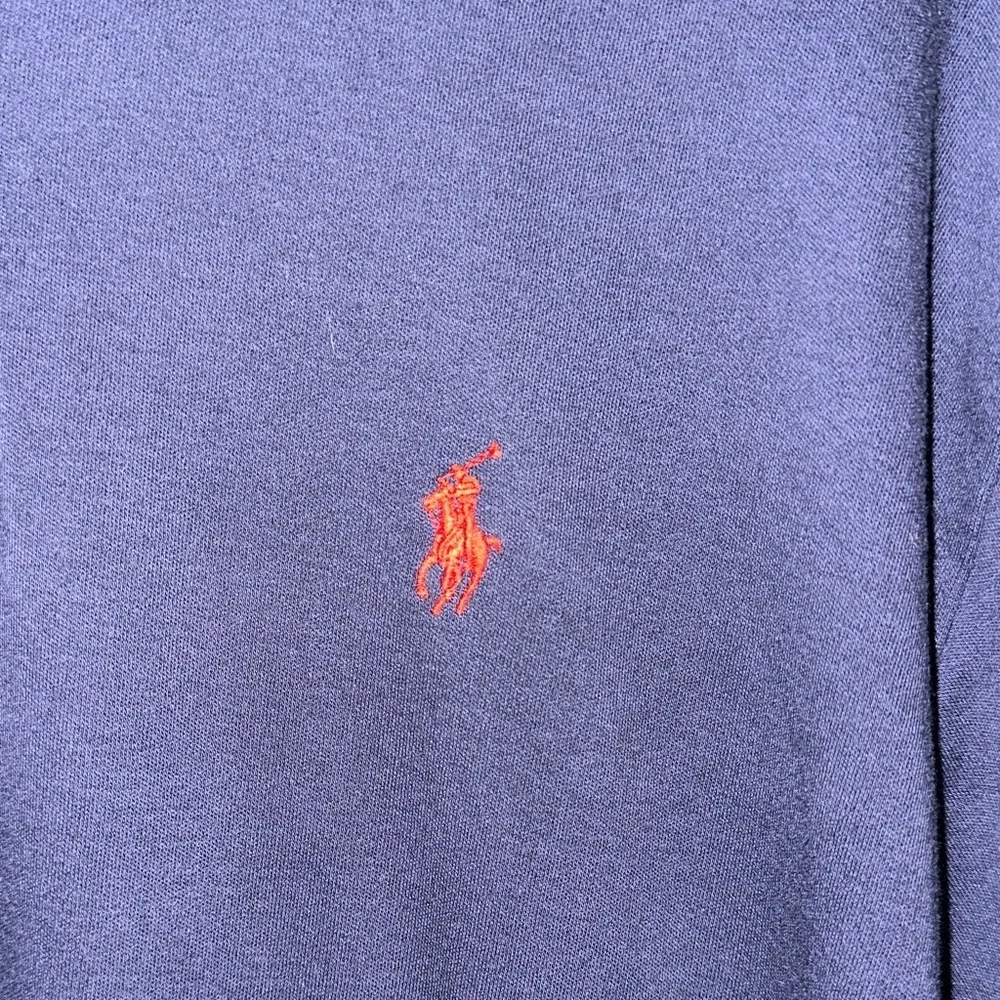 Polo by Ralph Lauren Men's Dark Blue Polo with Red Logo